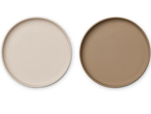 Liewood sandy/oat tallerken Brandon silikone (2-pak)